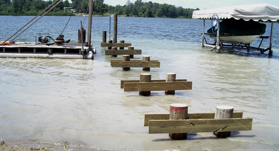 Pilings Ready to Build the Dock